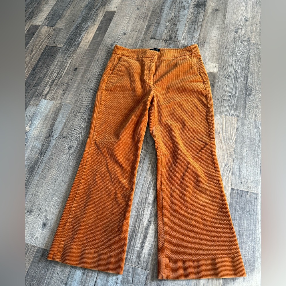 J. Crew Women's Orange Flare Corduroy Jeans Size 6